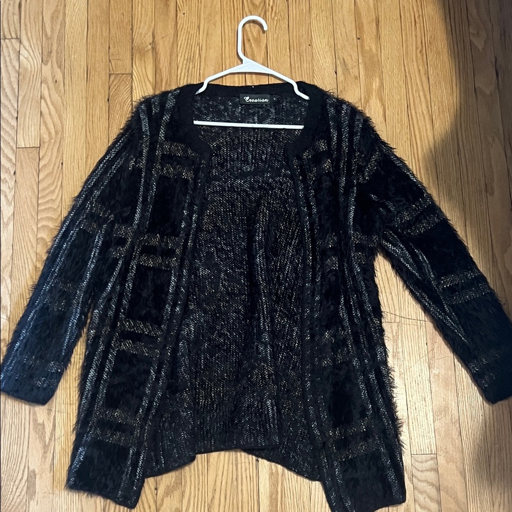 Beauty Creations Black and Gold Women's Cardigan